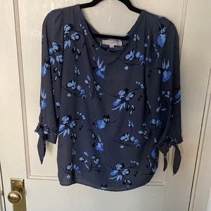 LOFT Two-Fabric Blouse